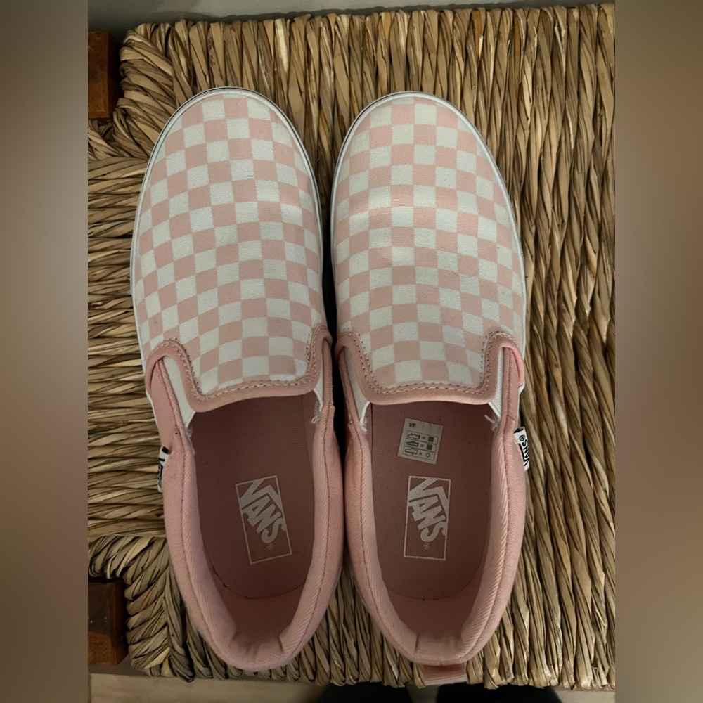 Vans Checkered pink and white
